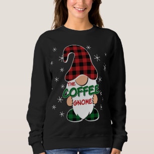 Coffee Gnome Buffalo Plaid Matching Family Christm Sweatshirt