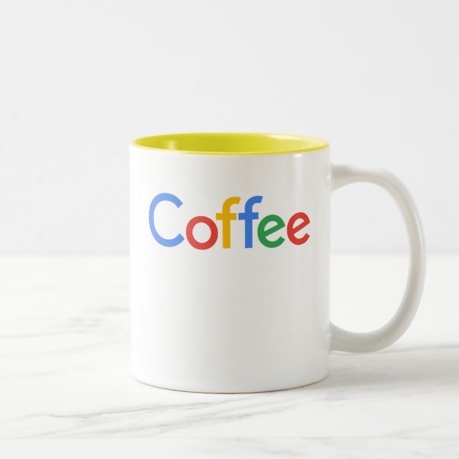 Coffee Googled Two-Tone Coffee Mug (Right)