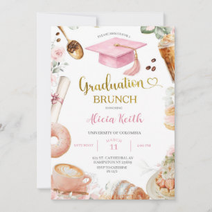 Coffee Graduation party Invitation