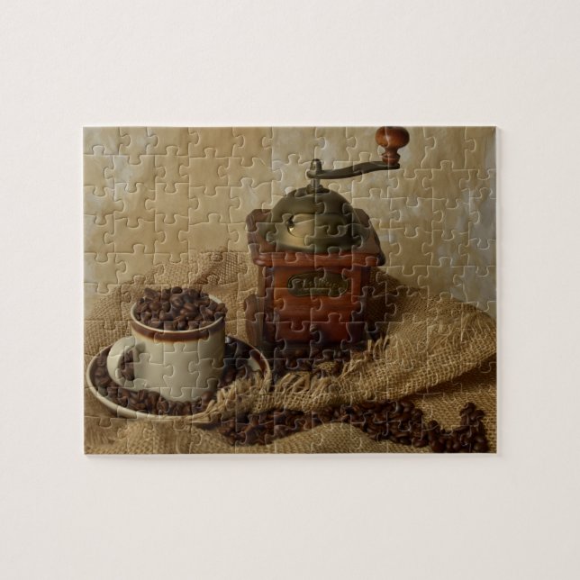 Coffee Grinder and Cup Jigsaw Puzzle (Horizontal)