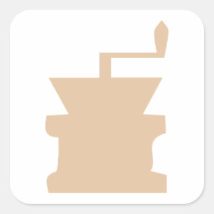 Coffee Grinder Art Square Sticker