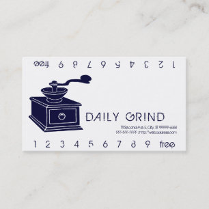 Coffee Grinder / Loyalty Punch Card