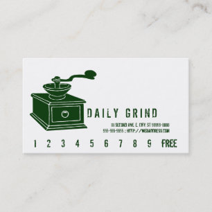Coffee Grinder / Loyalty Punch Card