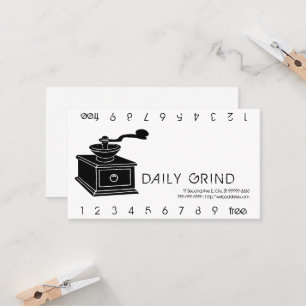 Coffee Grinder / Loyalty Punch Card