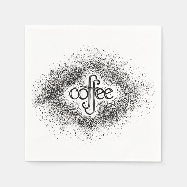Coffee Grounds Cocktail Napkins (2 sets of 50) (Front)