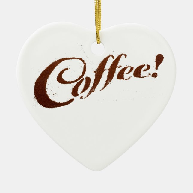 Coffee Grounds Coffee - Heart Ornament (Front)