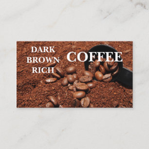 Coffee Grounds Roasted Beans Business Card