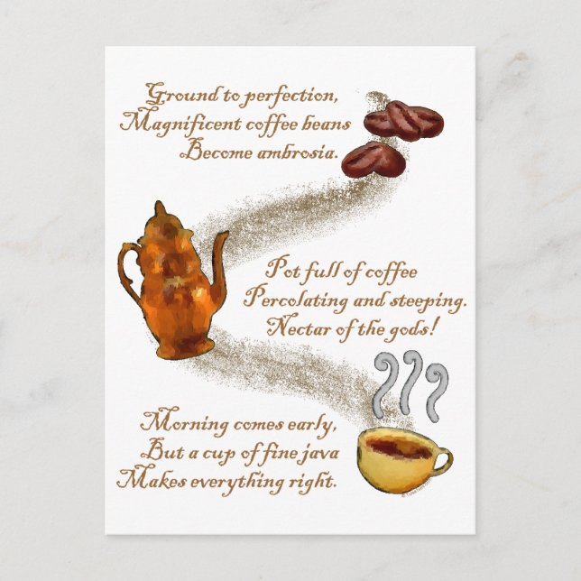 Coffee Haiku Postcard (Front)