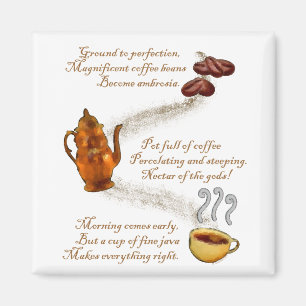 Coffee Haiku Refrigerator Magnet