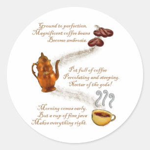 Coffee Haiku Sticker