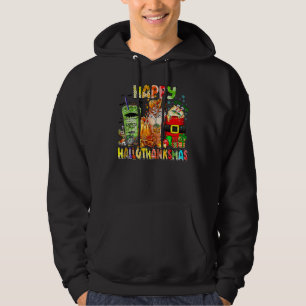 Coffee Halloween Thanksgiving Christmas Happy Hall Hoodie