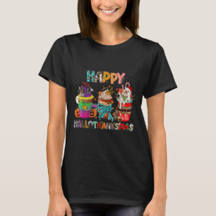 Coffee Halloween Thanksgiving Christmas Happy Hall T-Shirt
