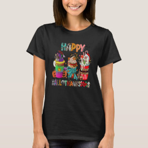 Coffee Halloween Thanksgiving Christmas Happy Hall T-Shirt