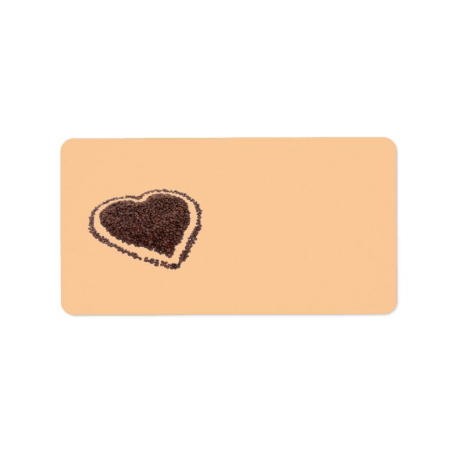 Coffee Heart Address Label (Front)