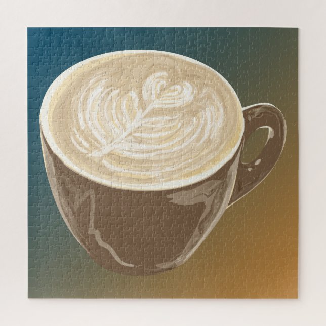 coffee heart art jigsaw puzzle (Vertical)