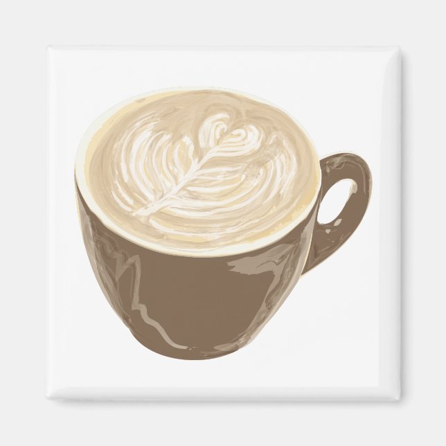 coffee heart art magnet (Front)