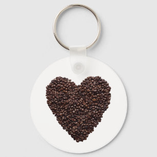 Coffee Heart Key Ring