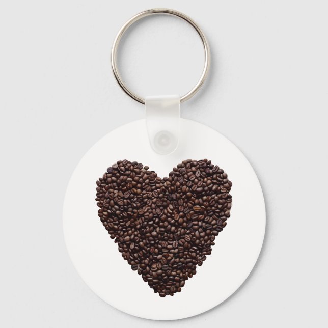 Coffee Heart Key Ring (Front)