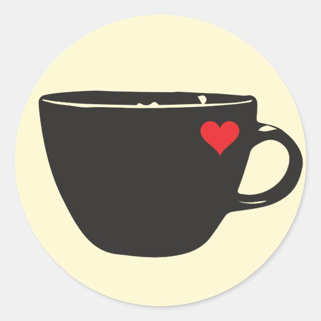 Coffee Heart Sticker (Front)