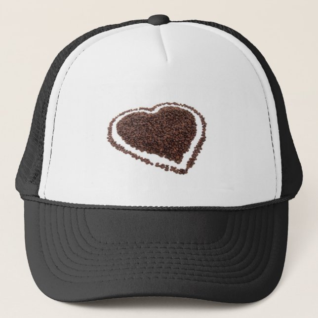 Coffee Heart Trucker Hat (Front)
