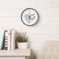 Coffee Heart Wall Clock - Minimalist Kitche