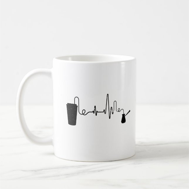 Coffee Heartbeat Coffee Cup Caffeine Lovers (Left)