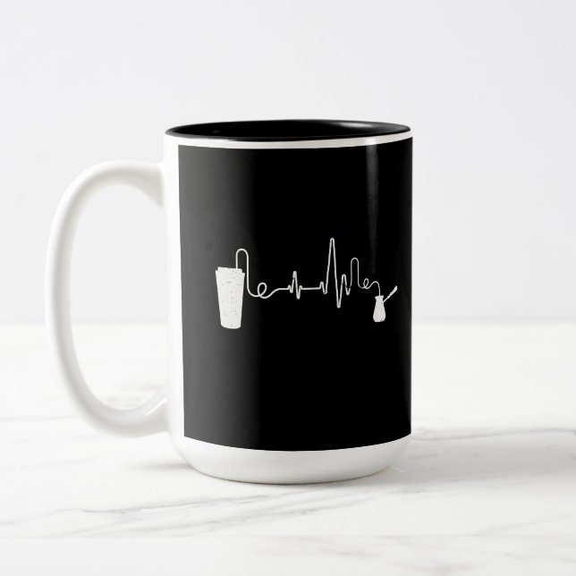 Coffee Heartbeat Coffee Cup Caffeine Lovers (Left)