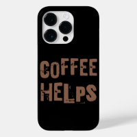 coffee helps funny retro typography cafe saying