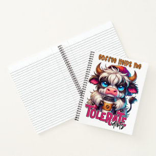 Coffee Helps Me Tolerate Idiots  Notebook