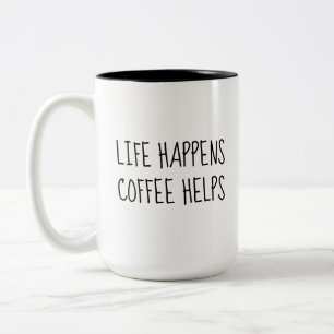 COFFEE HELPS Two-Tone COFFEE MUG