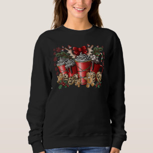 Coffee Holiday Christmas Coffee Gingerbread Cookie Sweatshirt