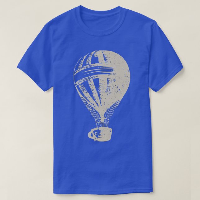 Coffee Hot Air Balloon Vintage Adventure T-Shirt (Design Front)