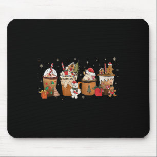 Coffee Hot Cocoa Merry Christmas Xmas Family Mouse Pad
