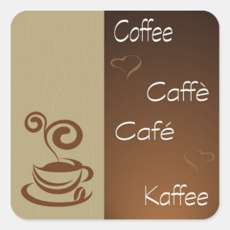 coffee hour square sticker