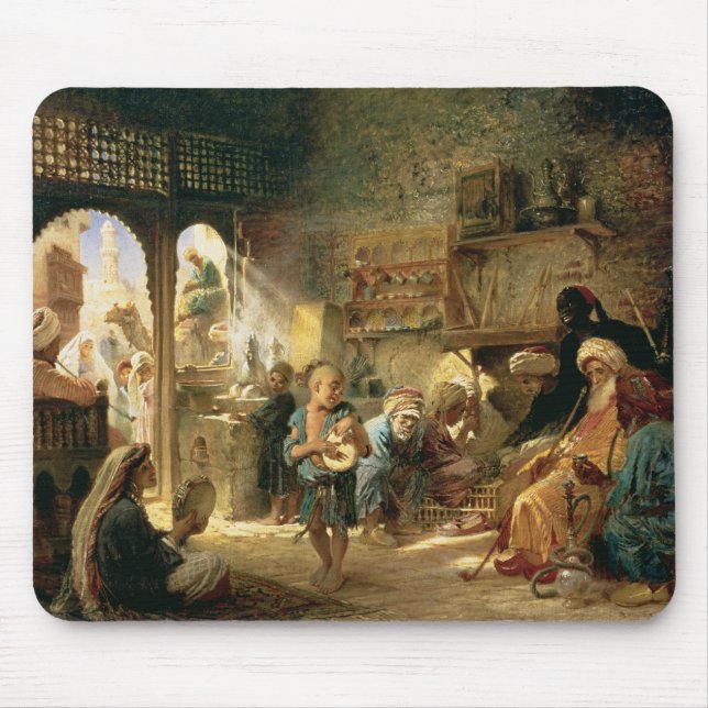 Coffee House in Cairo, 1870s Mouse Pad (Front)