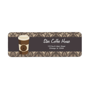 Coffee House Return Address Label