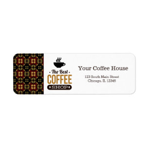 Coffee House Return Address Label