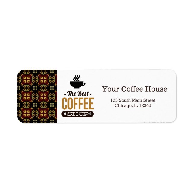 Coffee House Return Address Label (Front)