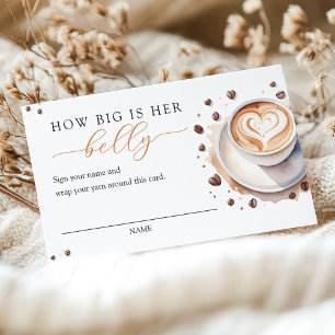 Coffee How Big is Her Belly Game Card