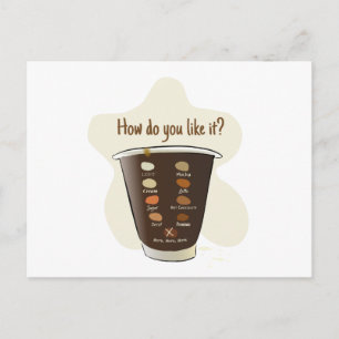 Coffee — How Do You Like It? Postcard