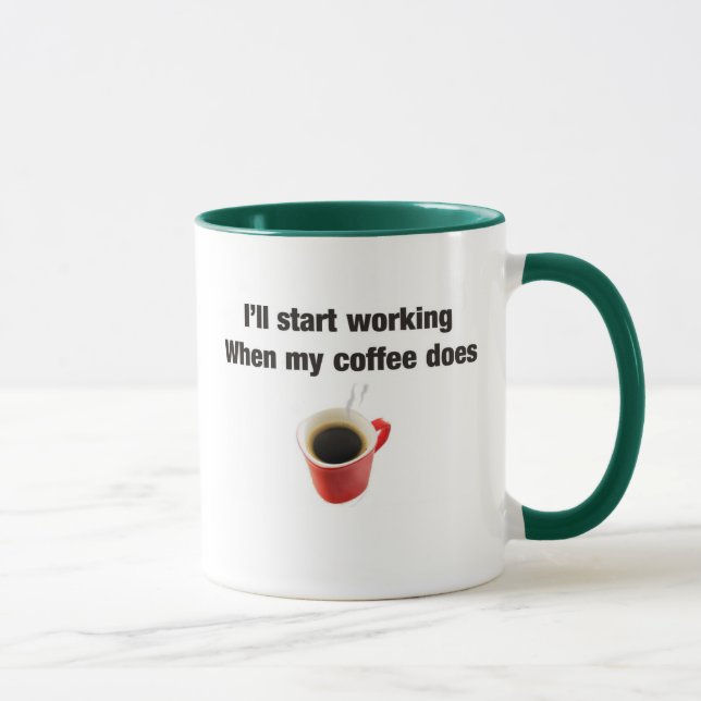 Coffee humour for the work place mug (Right)