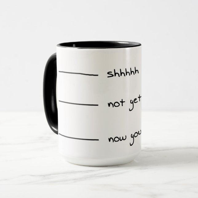 coffee humour graphic mug (Front Left)