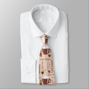 Coffee Images Pattern Tie