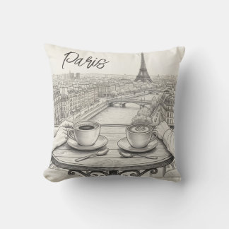 Coffee in a Paris city memories... Cushion