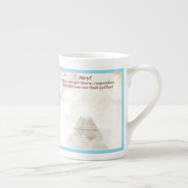 Coffee in heaven bone china mug (Right)