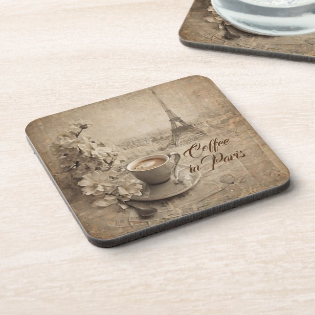 Coffee in Paris Coaster (Left Side)