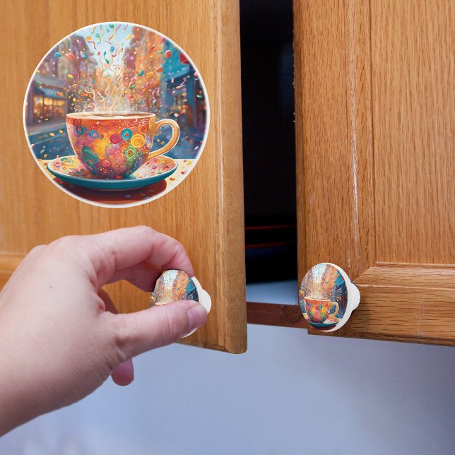 Coffee in The City Ceramic Knob (Creator Uploaded)