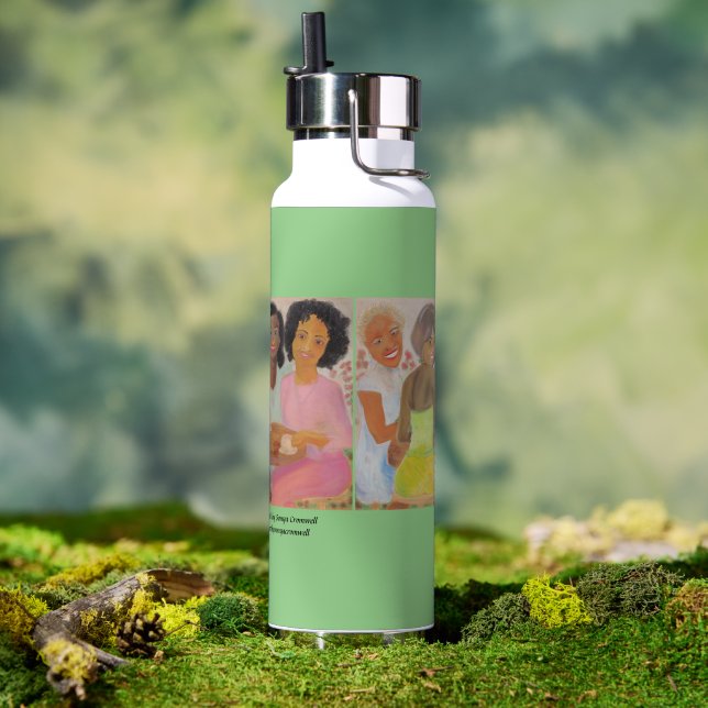"Coffee In The Garden" Latte Mug Water Bottle (Outdoor)