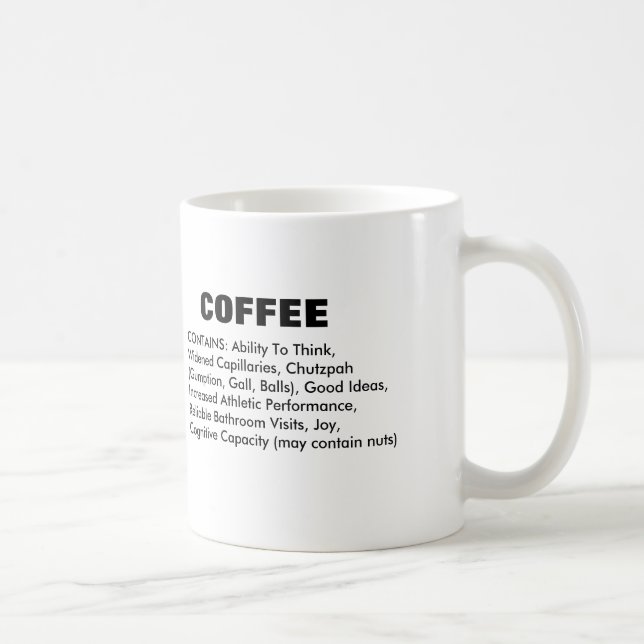 Coffee Ingredients Mug (Right)