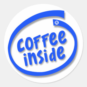 Coffee Inside Classic Round Sticker